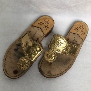 Real Jack Rogers Gold Sandals size 6